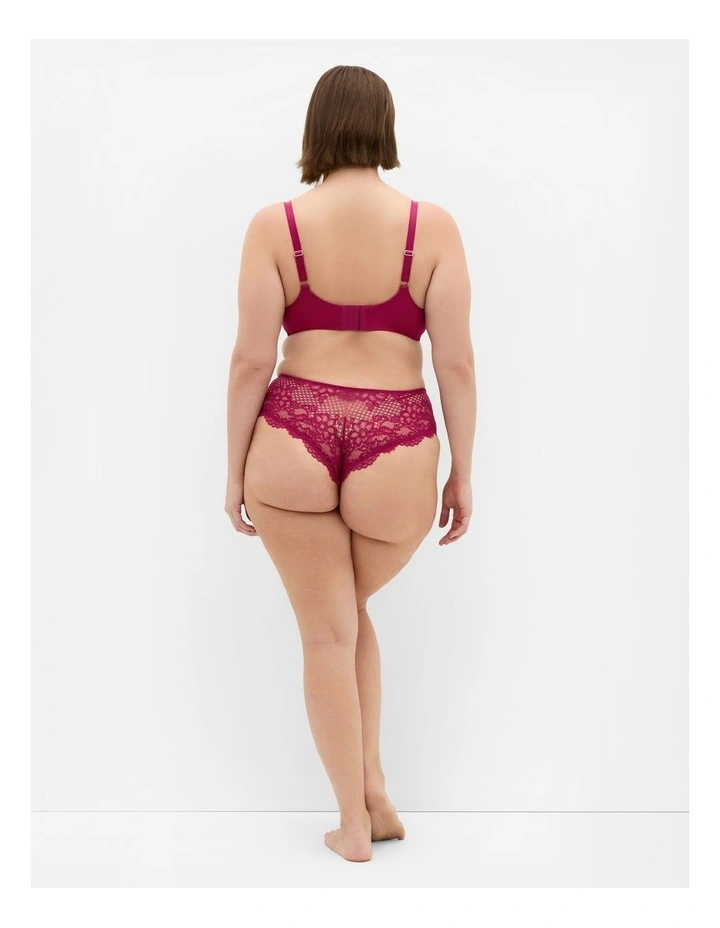 Allure Ouvert Cheeky Panty in Red Plum image 2
