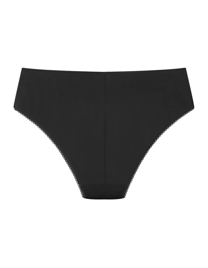 Amelie Hi Waist Cheeky Brief in Black image 4