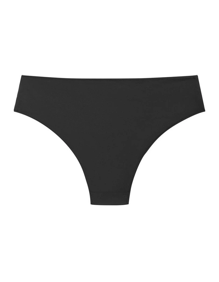 Luxe Microfibre Hi Thong 3 Pack in Black image 3