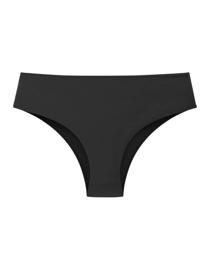 Luxe Microfibre Hi Thong 3 Pack in Black image 4