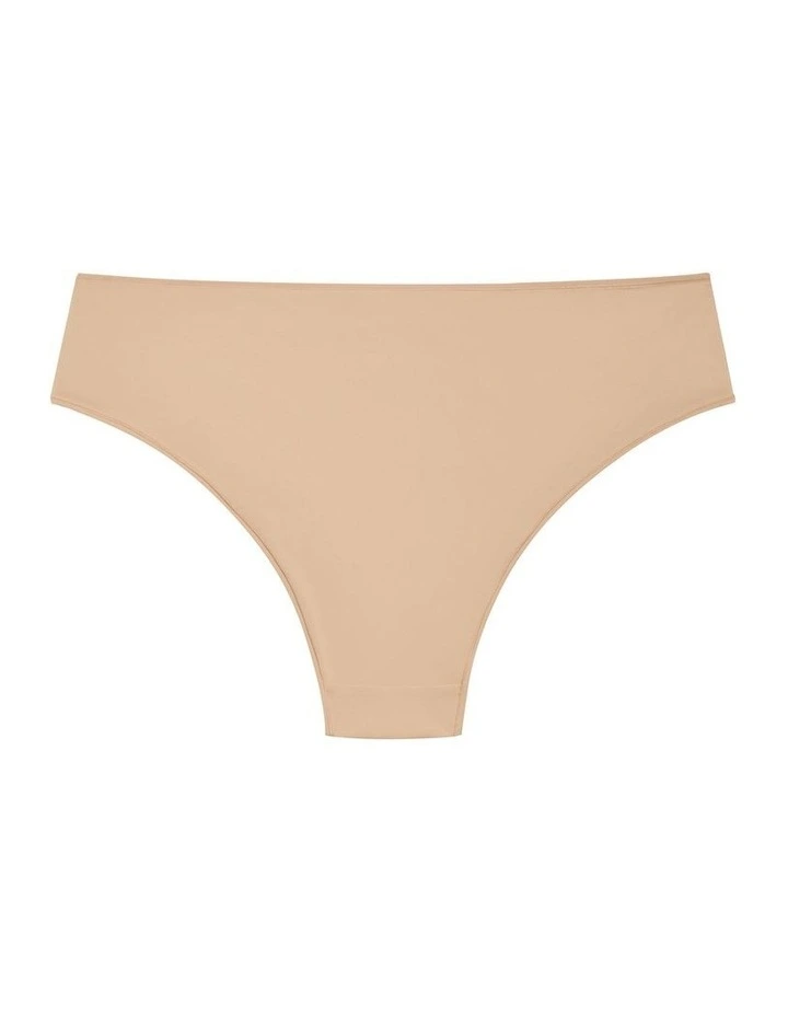 Luxe Microfibre Hi Thong Pack of 3 in cafe image 3