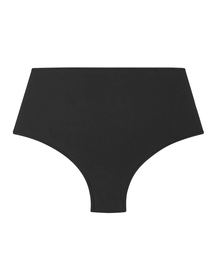 Luxe Microfibre 3 Pack Hi Brief in Black image 4