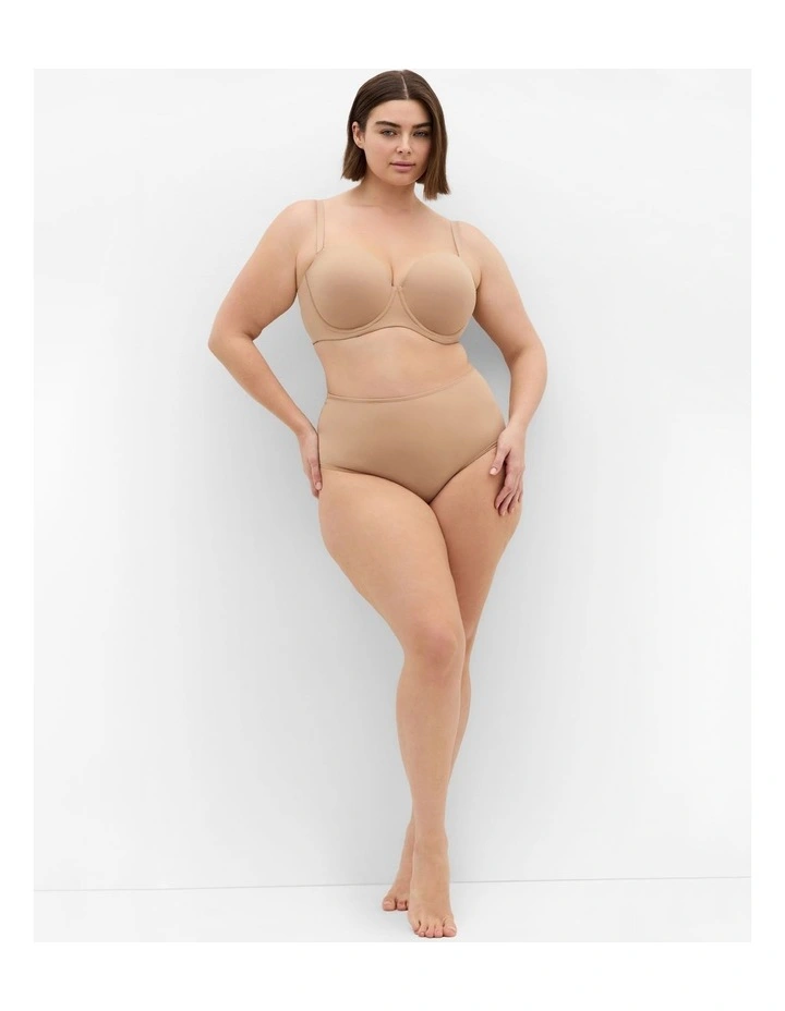 Luxe Microfibre 3 Pack Hi Brief in Cafe image 3