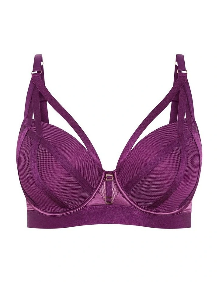 Onyx Longline Contour Bra in Purple Iris image 3