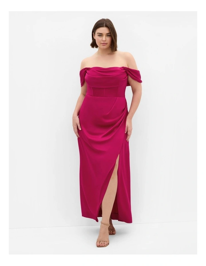 Forbidden Love Maxi Dress in Framboise image 1