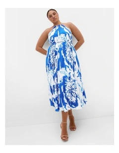 Adriana Print Maxi Dress in Blue