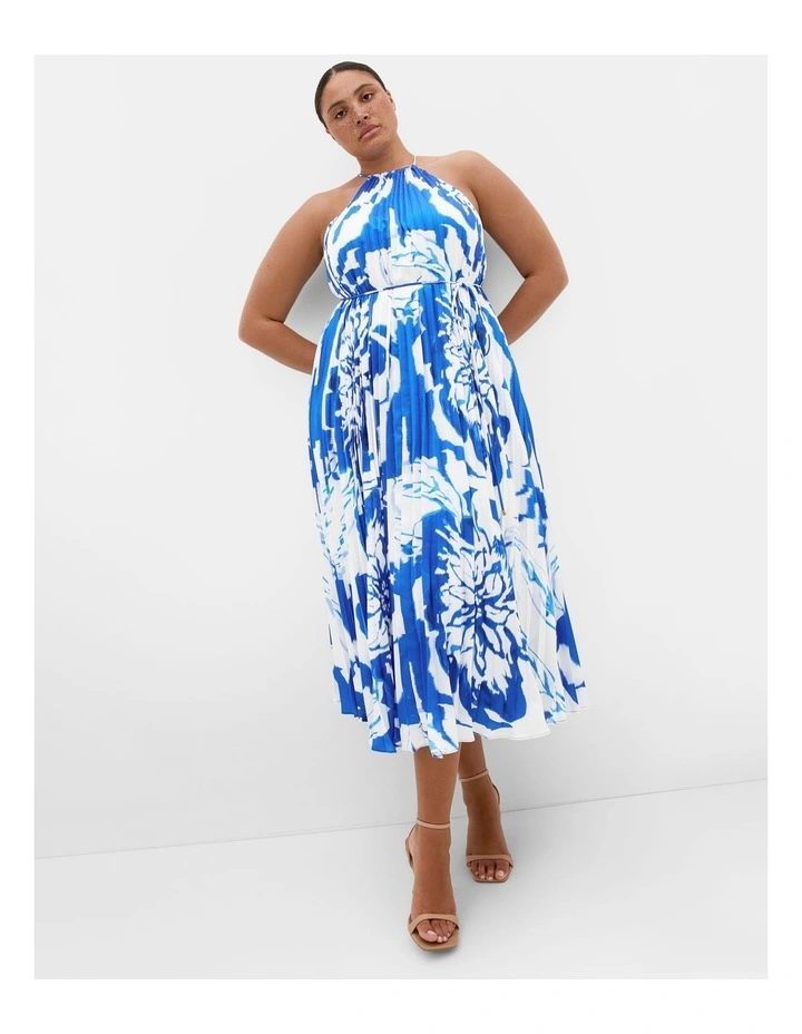 Adriana Print Maxi Dress in Blue image 1