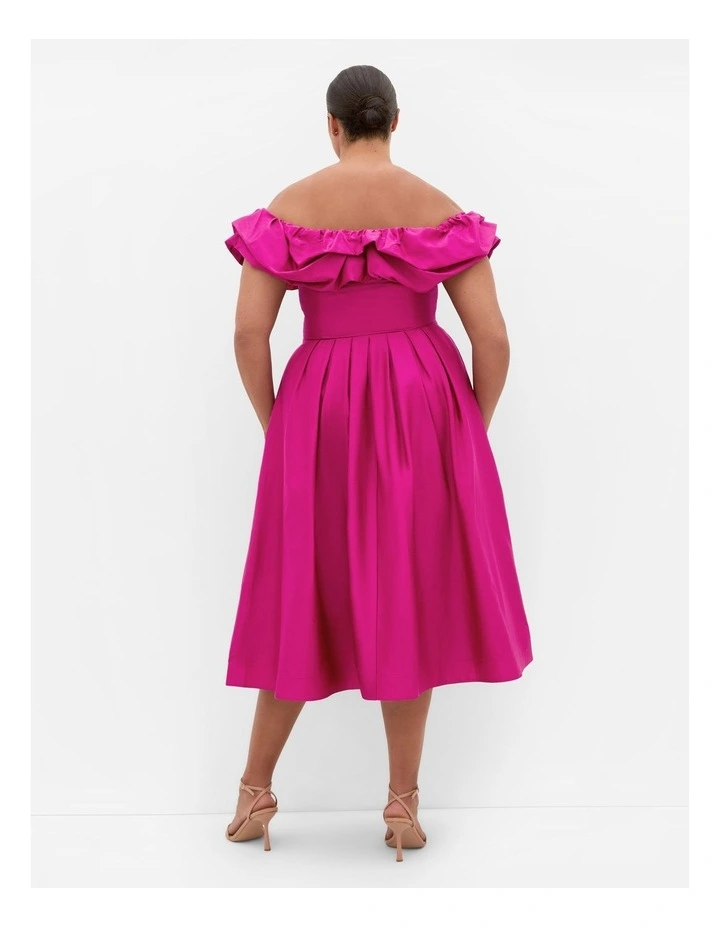 Mayah Midi Dress in Framboise image 2