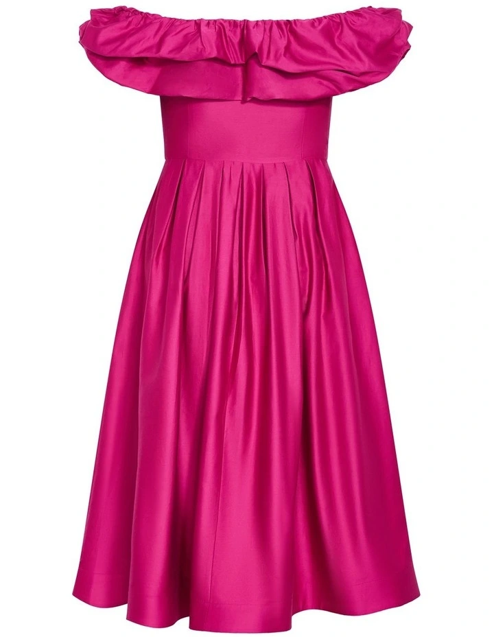 Mayah Midi Dress in Framboise image 4