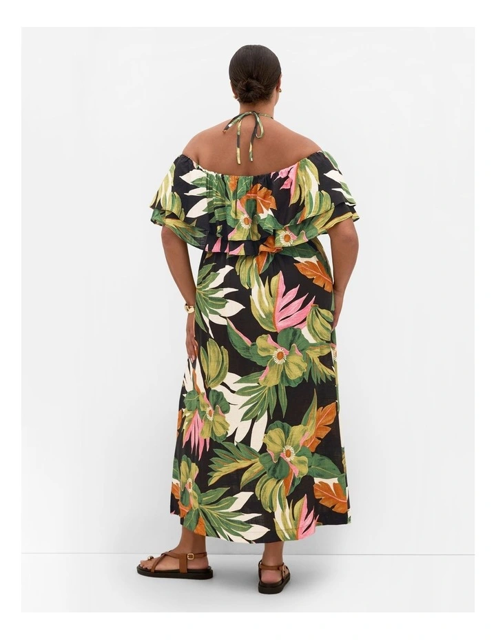 Paradiso Print Maxi Dress in Black image 2