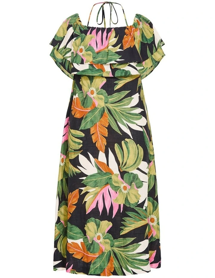 Paradiso Print Maxi Dress in Black image 3