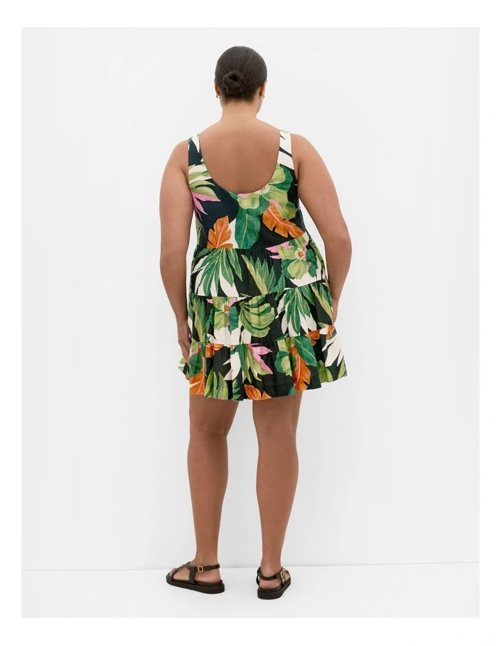 Paradiso Print Mini Dress in Black image 2