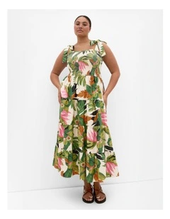 Paradiso Print Maxi Dress in Ivory