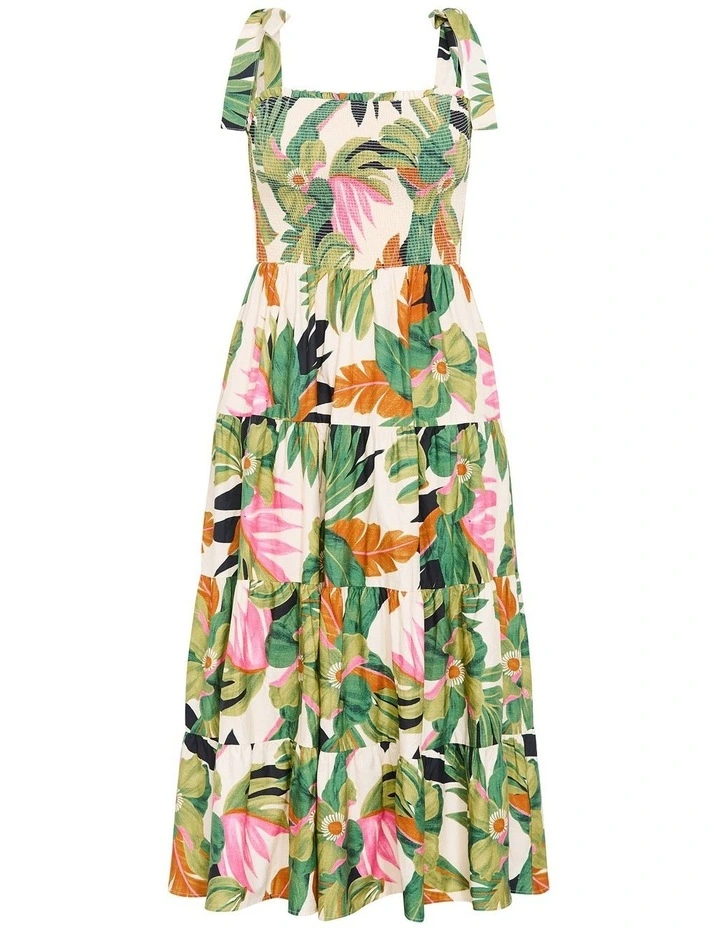 Paradiso Print Maxi Dress in Ivory image 3