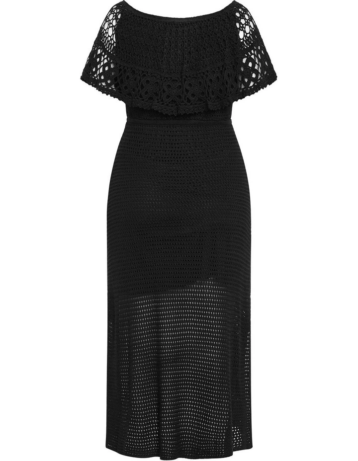 Callie Crochet Dress in Black image 4