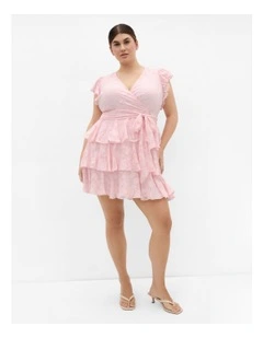 First Date Flutter Mini Dress in Dusty Pink