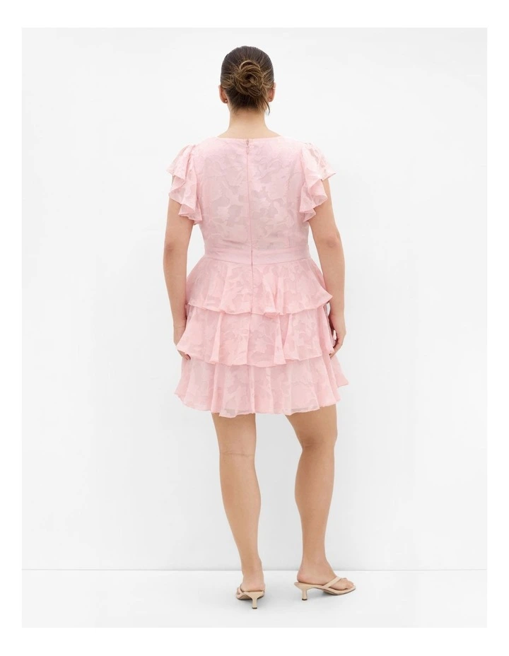 First Date Flutter Mini Dress in Dusty Pink image 2