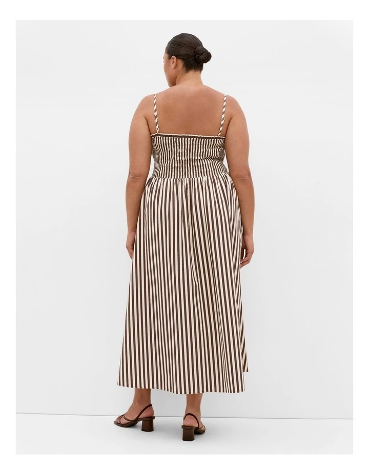 Jolie Stripe Maxi Dress in Chocolate image 2