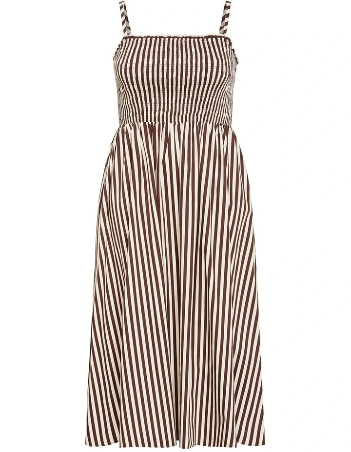 Jolie Stripe Maxi Dress in Chocolate image 3