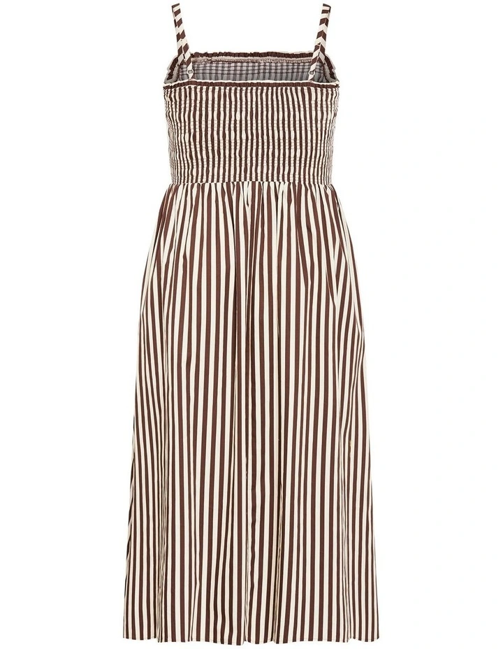 Jolie Stripe Maxi Dress in Chocolate image 4