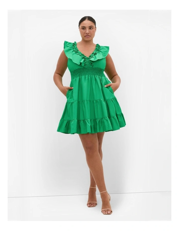 Kelly Mini Dress in Green image 1