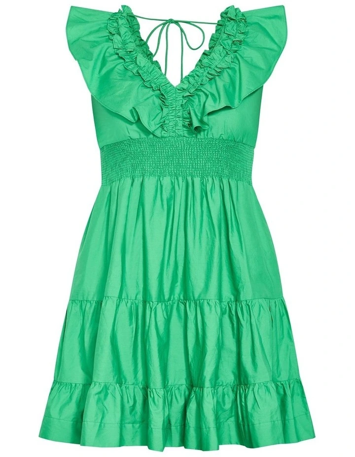 Kelly Mini Dress in Green image 3