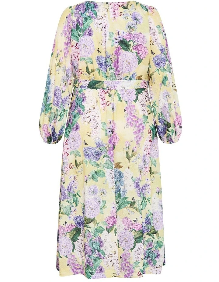 Anastasia Wrap Maxi Dress in Lemon image 4