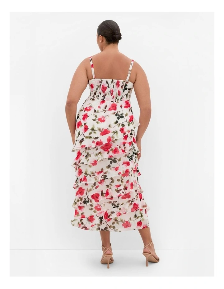 Skai Fleur Print Maxi Skirt in Ivory image 2