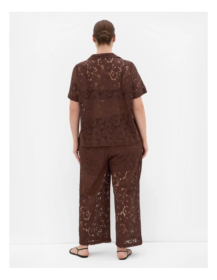 Lani Lace Pant in Chocolate image 2