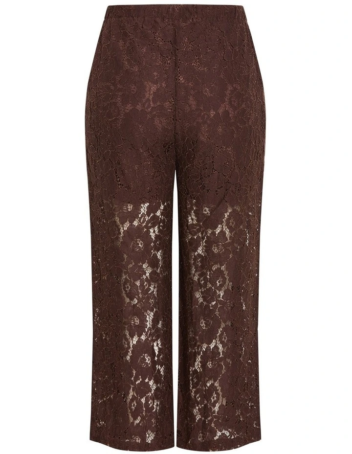 Lani Lace Pant in Chocolate image 4