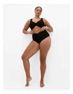 Positano Hi Waist Bikini Brief in Black