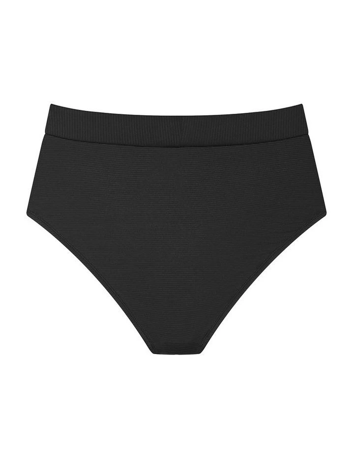 Positano Hi Waist Bikini Brief in Black image 4