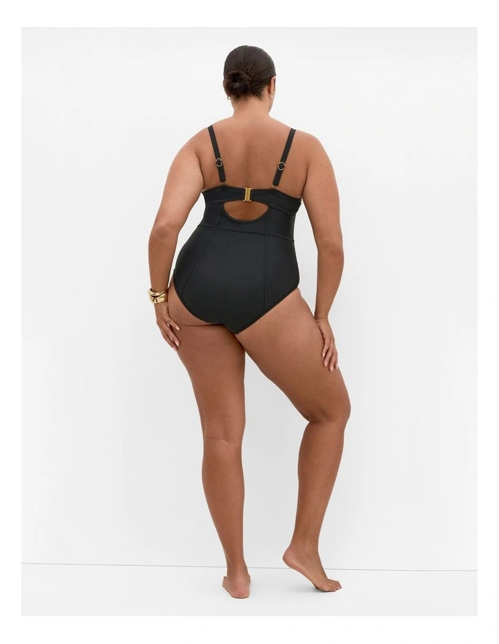 Paradiso Print Underwire 1 Piece in Black image 2