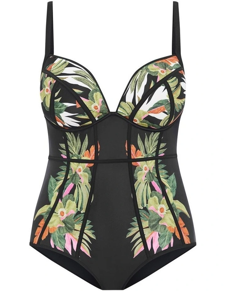 Paradiso Print Underwire 1 Piece in Black image 3