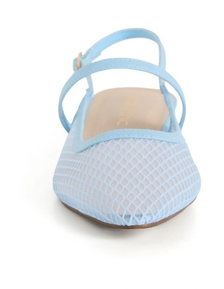 Wide Fit Lily Mesh Flat in Soft Blue image 4