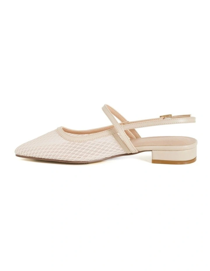 Wide Fit Lily Mesh Flat in Stone image 3