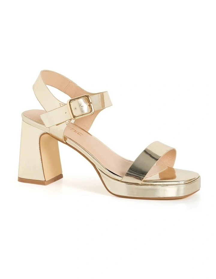 Wide Fit Hadlee Platform in Gold image 1
