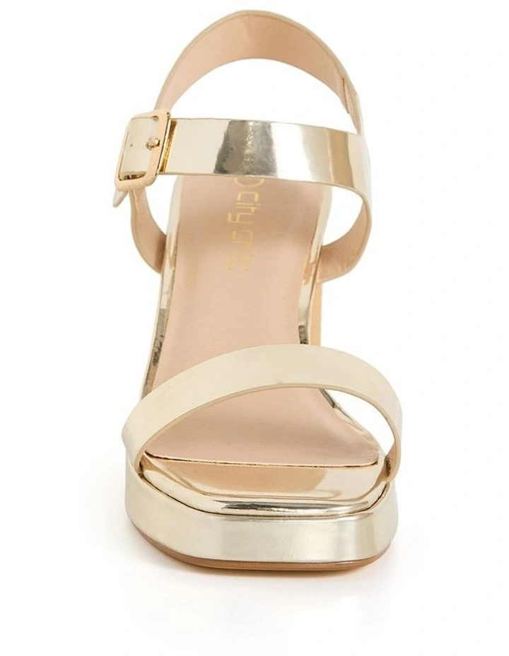 Wide Fit Hadlee Platform in Gold image 4