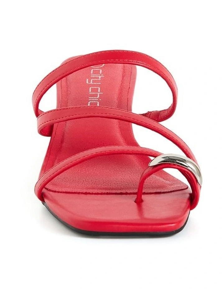 Wide Fit Jasmine Heel in Red image 4