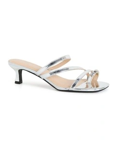 Wide Fit Jasmine Heel in Silver