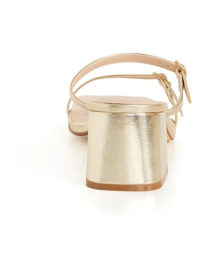 Wide Fit Yazmine Heel in Gold image 2