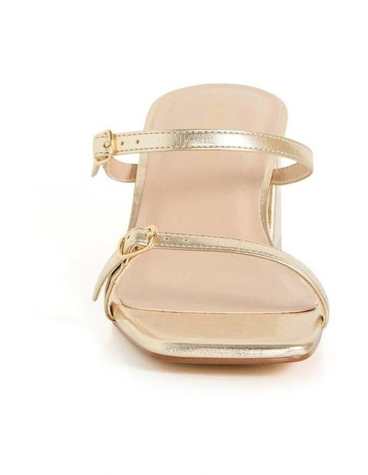 Wide Fit Yazmine Heel in Gold image 4