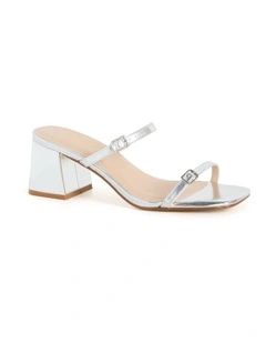 Wide Fit Yazmine Heel in Silver