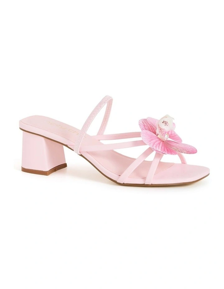 Wide Fit Fleur Heel in Soft Pink image 1