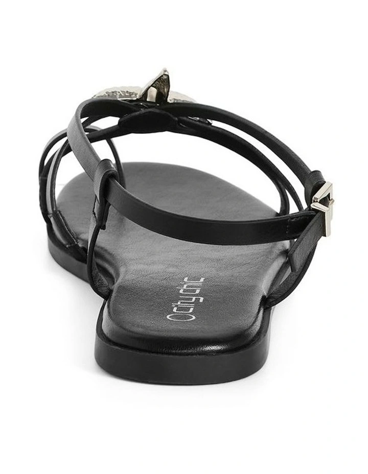 Wide Fit Sienna Sandal in Black image 2