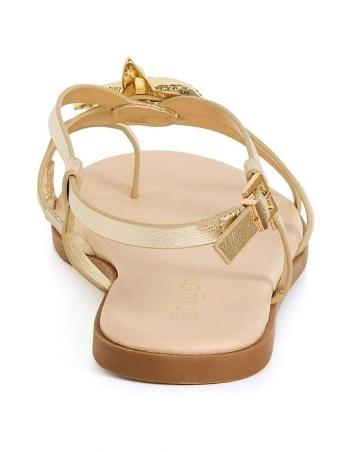Wide Fit Sienna Sandal in Gold image 2