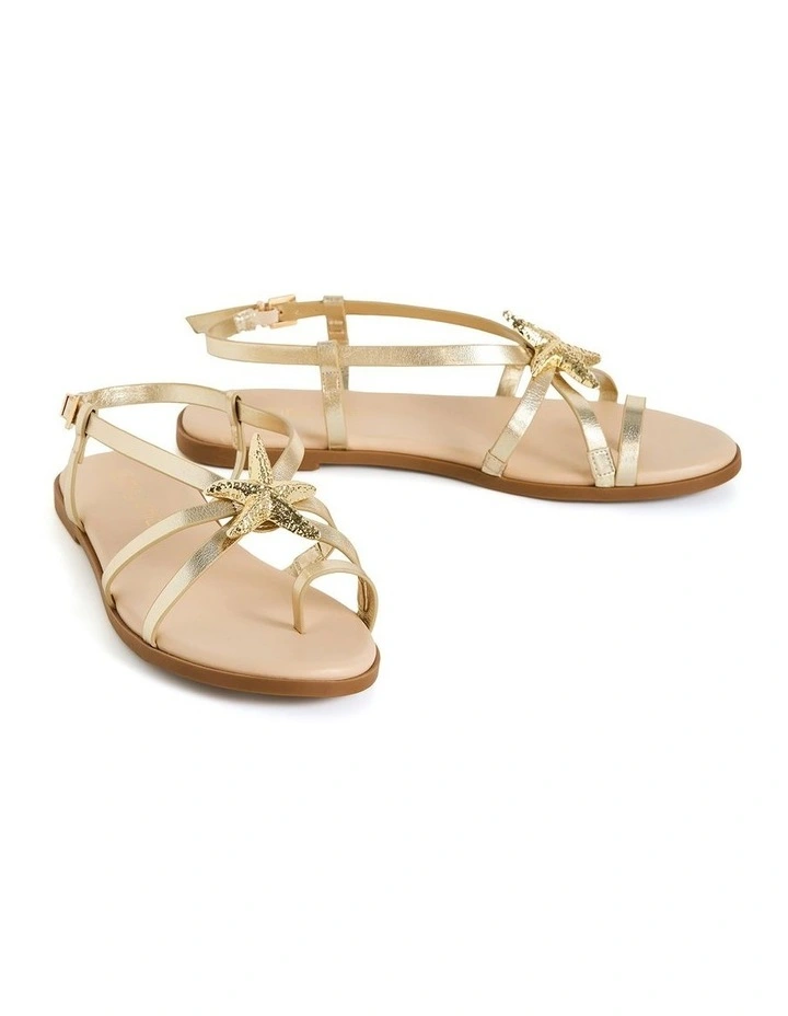 Wide Fit Sienna Sandal in Gold image 3