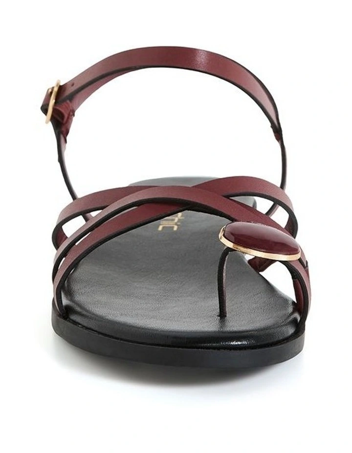 Wide Fit Sadie Sandal In Dark Cherry image 4