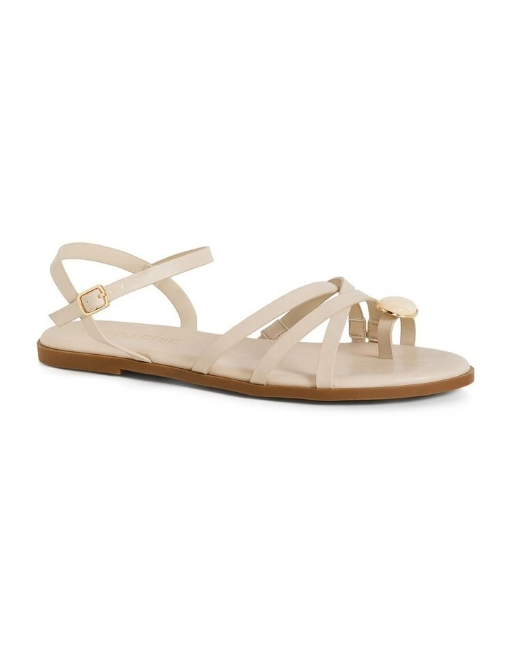 Wide Fit Sadie Sandal in Stone image 1