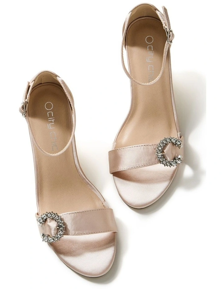 Wide Fit Glamour Heel in Champagne image 3